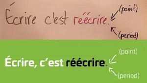 Écrire, c'est réécrire point period